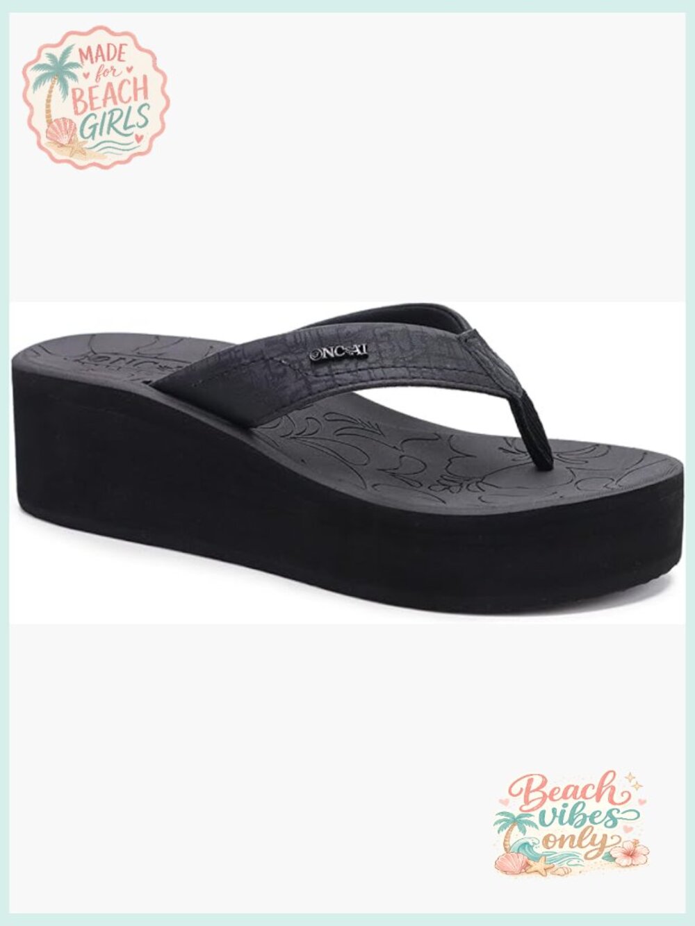 Platform Wedge Flip Flops Dressy Summer Sandals Comfortable Walking Non-slip